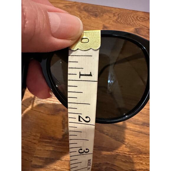 Saint Laurent SL667 Men's Thin Acetate 56MM Pilot Sunglasses Black NWOB - Picture 9 of 10